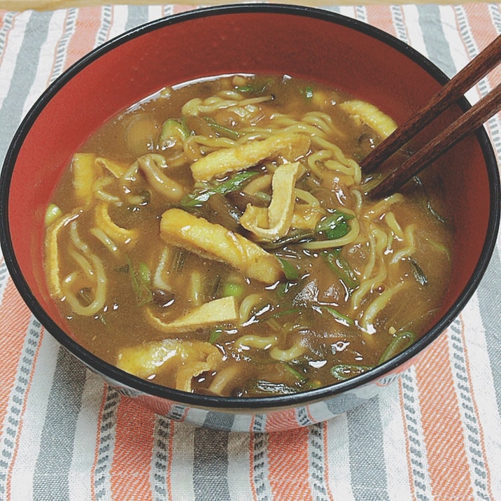 だしの素で♪和風カレーうどん